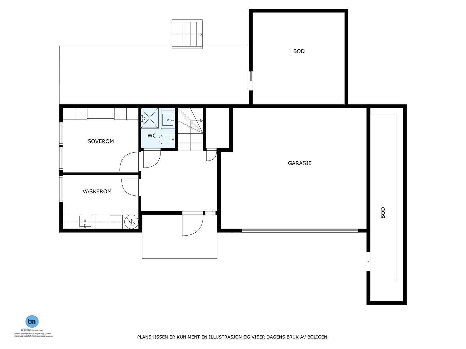 Planløsning 1.etg. Galleribilde