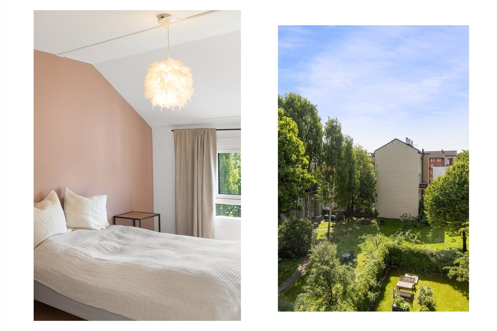 Store vindusflater sikrer godt med lys og luft. Fra rommet er det fint utsyn mot bakgård. Galleribilde