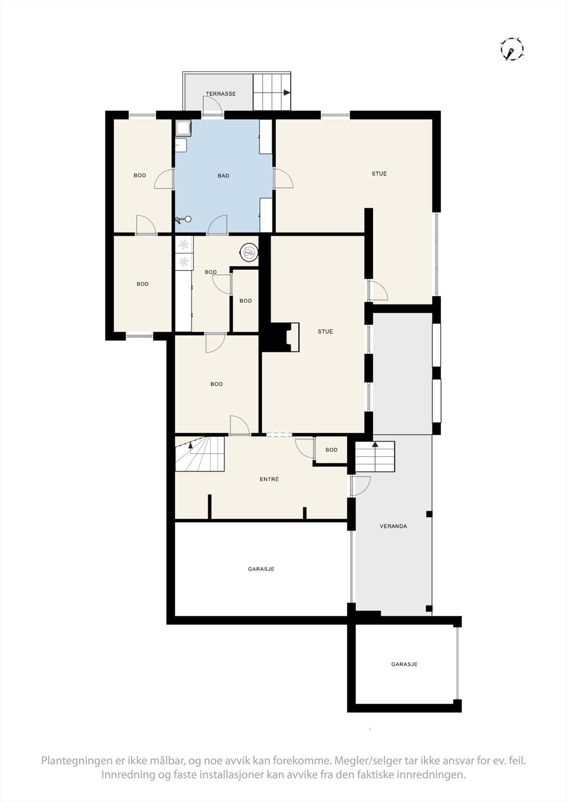 Plantegning underetasje. Galleribilde