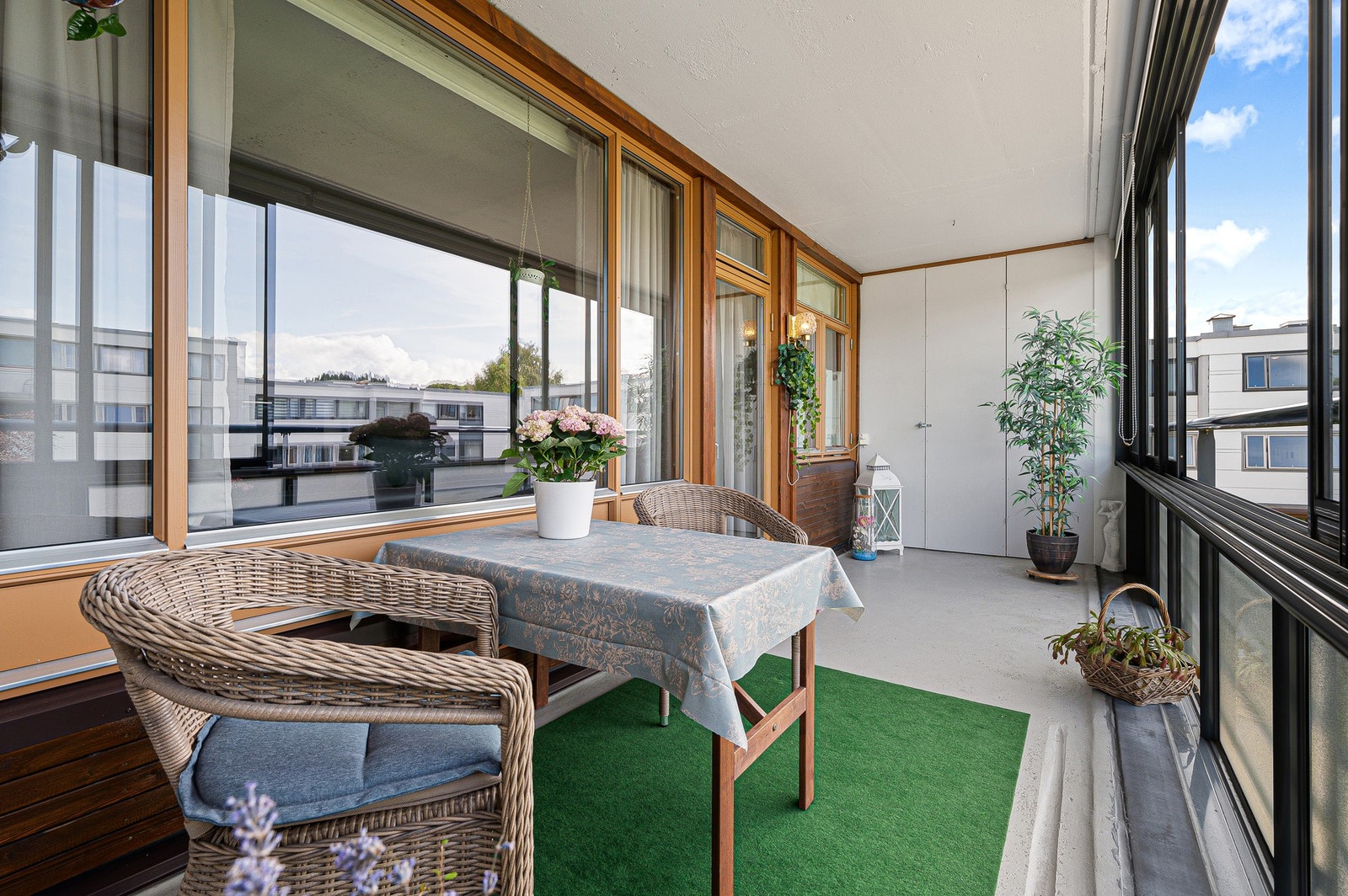 På balkongen er det en praktisk bod på 1,4 kvm. Galleribilde