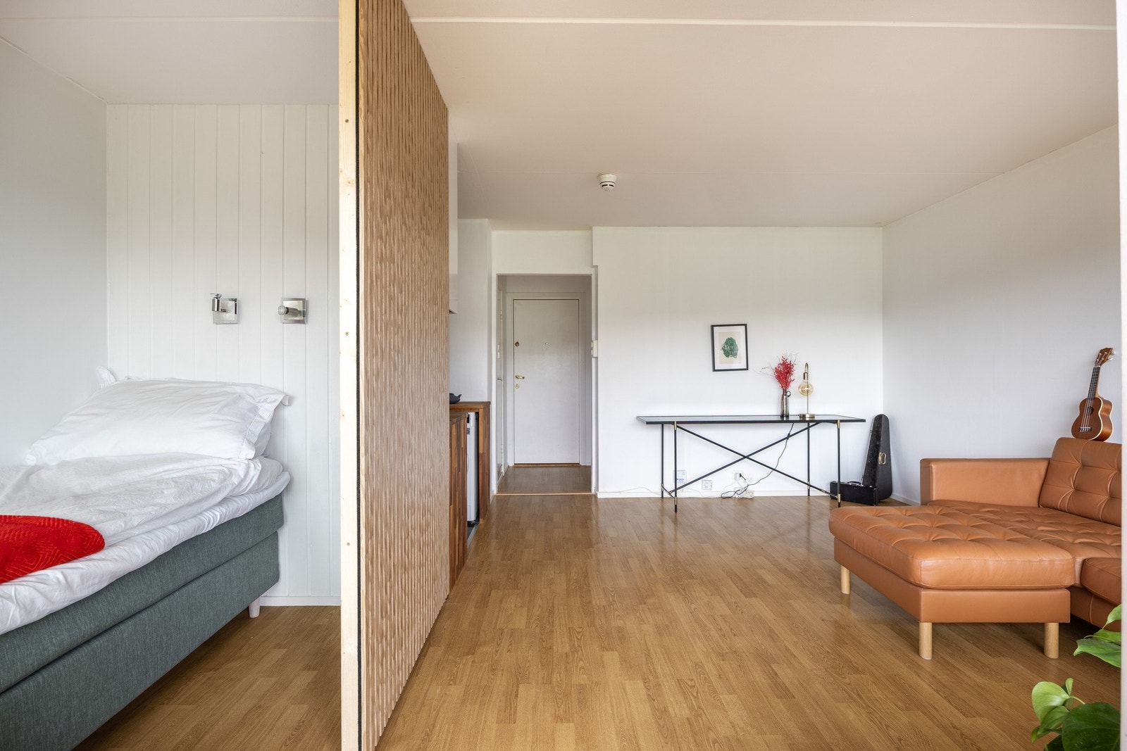 Videre har man en praktisk alkoveløsning. Galleribilde