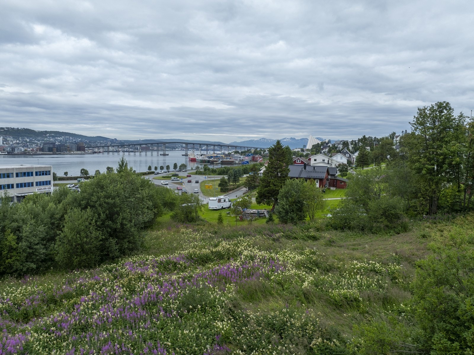 Utsikt fra tomten mot nord Galleribilde