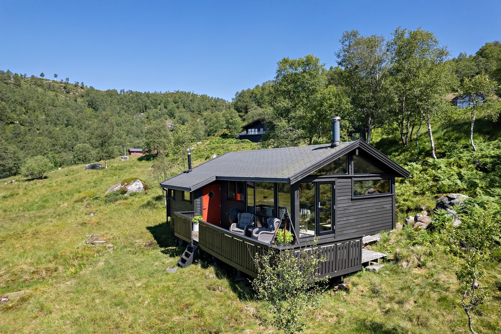 Smakfull fin hytte med en nydelig beliggenhet. Galleribilde