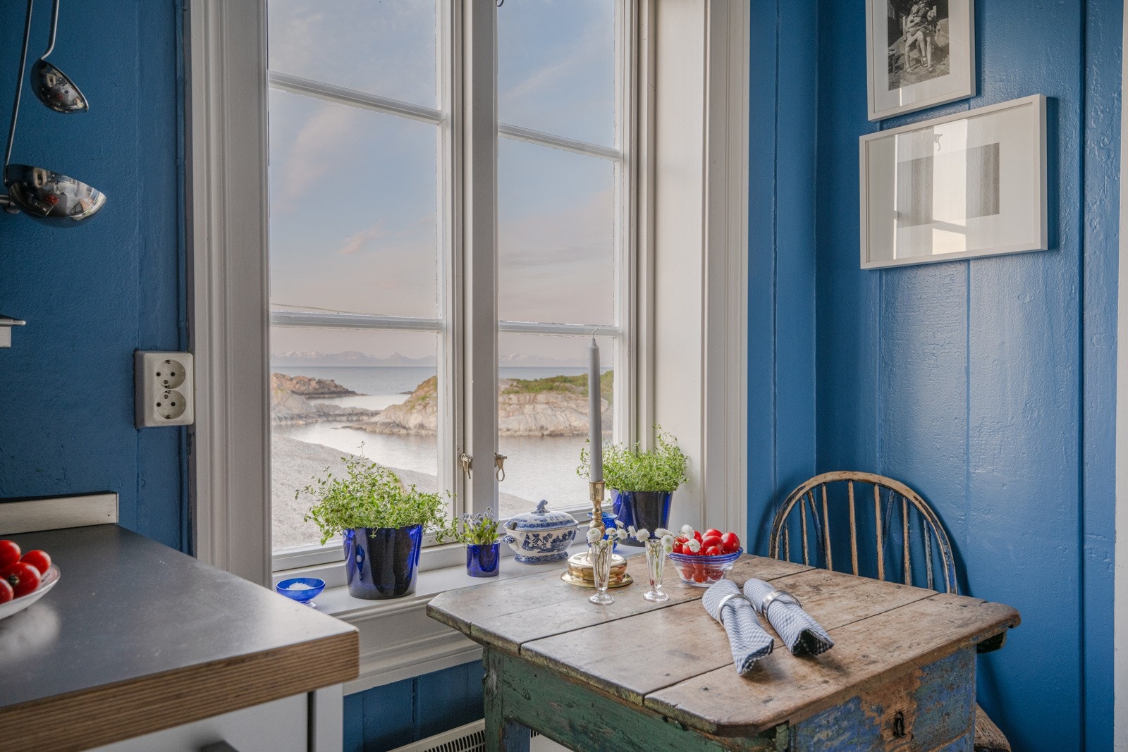 Kjøkken med vakker utsikt Galleribilde