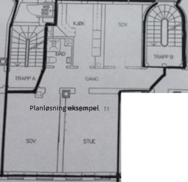 Planløsning leilighet Galleribilde