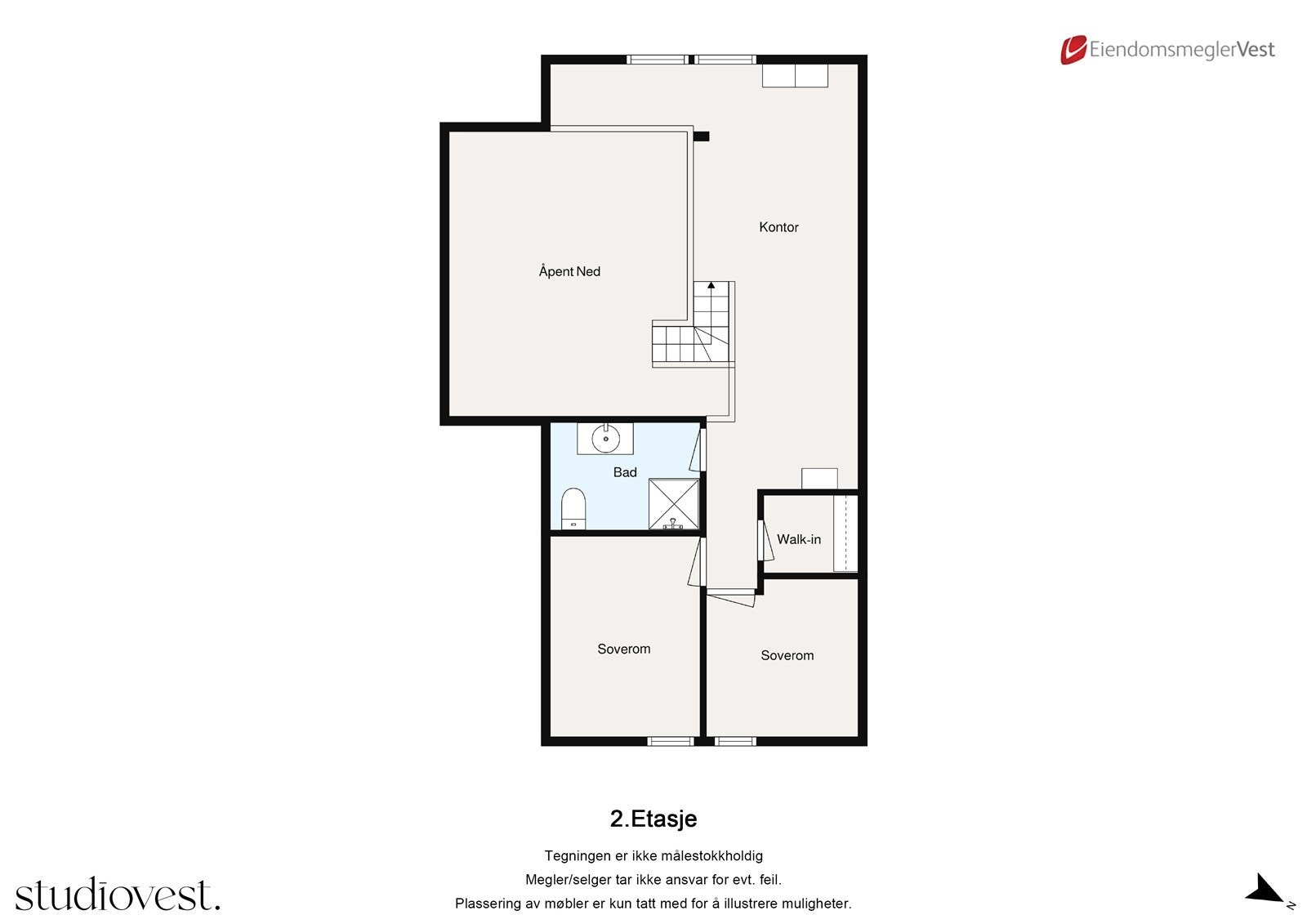 Planskisse: Loft. Galleribilde