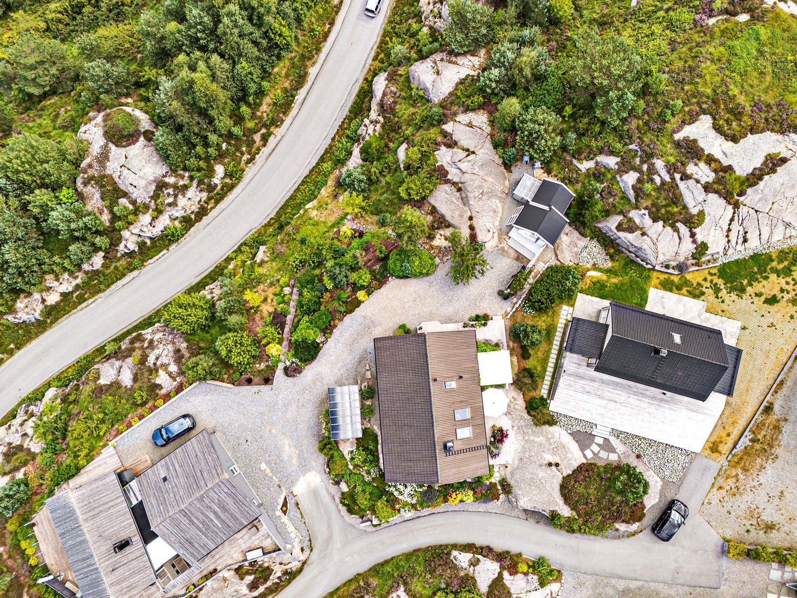 Hytten sett ovenfra. Galleribilde