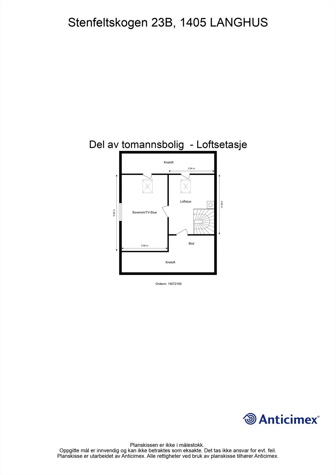 Plantegning-Loftsetasje Galleribilde