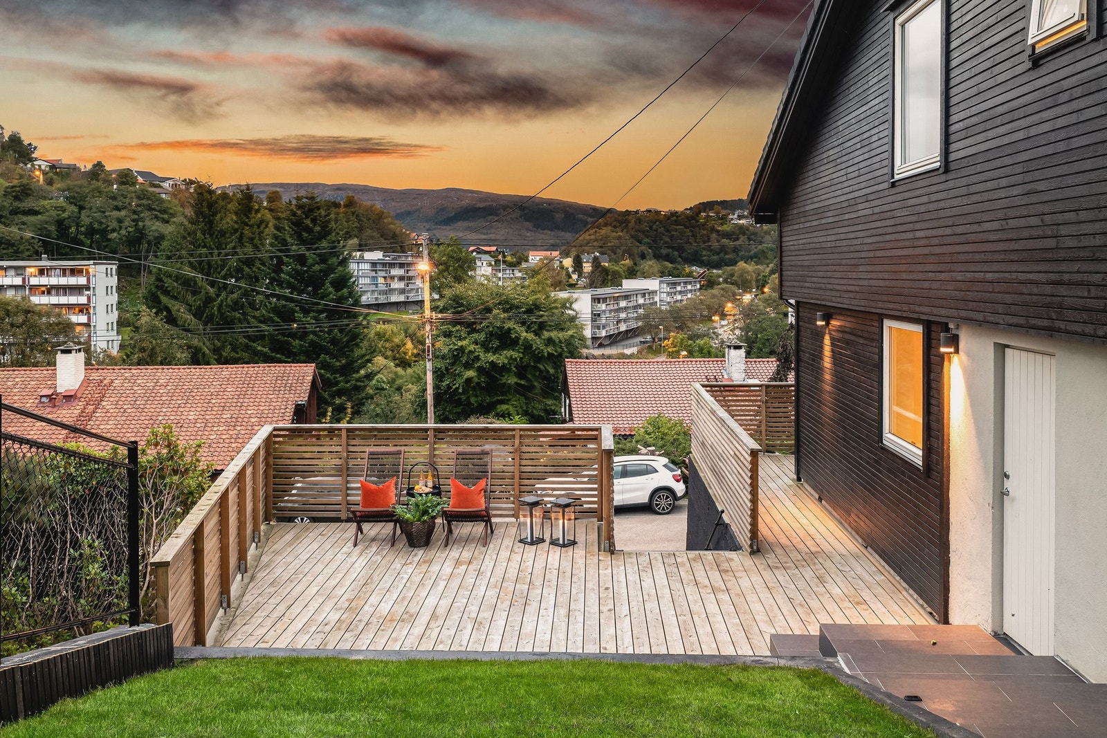 Selv den minste utleiedelen har et flott uteområde. Galleribilde