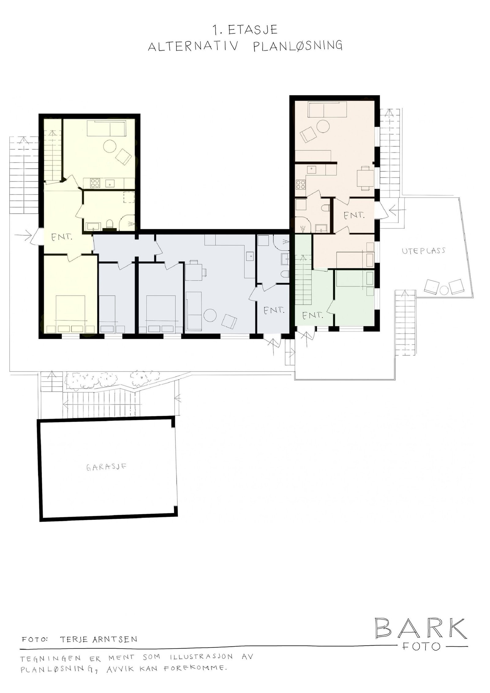 Planløsning 1. etasje Galleribilde