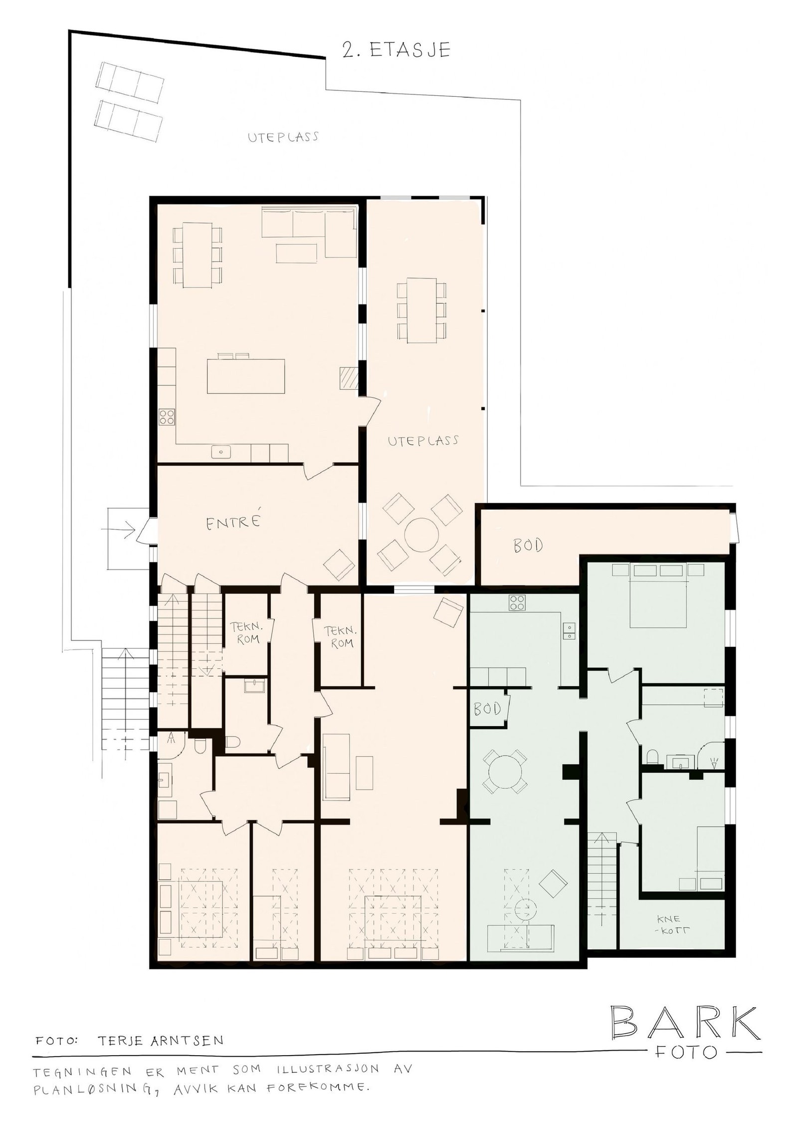 Planløsning 2. etasje Galleribilde