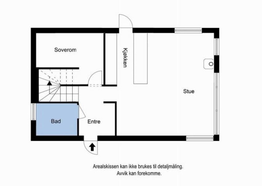 Plantegning 1. etasje Galleribilde