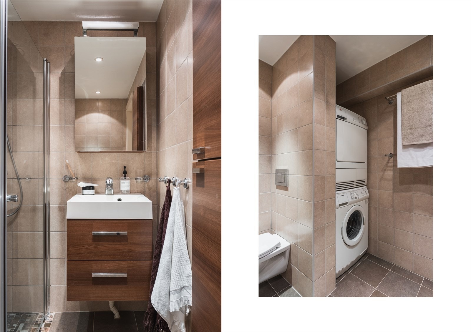 Bad og wc ble slått sammen til ett rom i 2009 Galleribilde