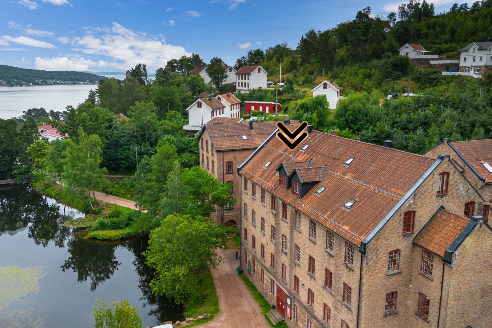 God beliggenhet i toppen av bygget. Galleribilde