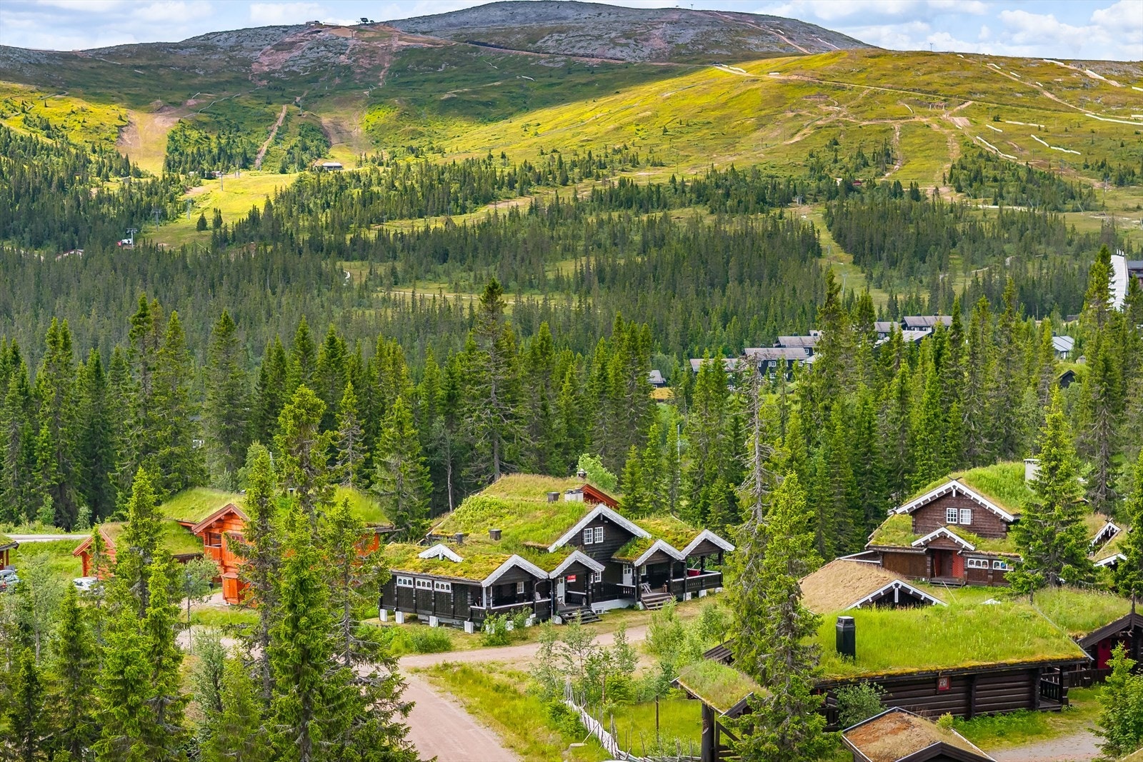 Hytta har en sentral og attraktiv beliggenhet i et etablert hyttefelt, ca. 760 moh. Galleribilde