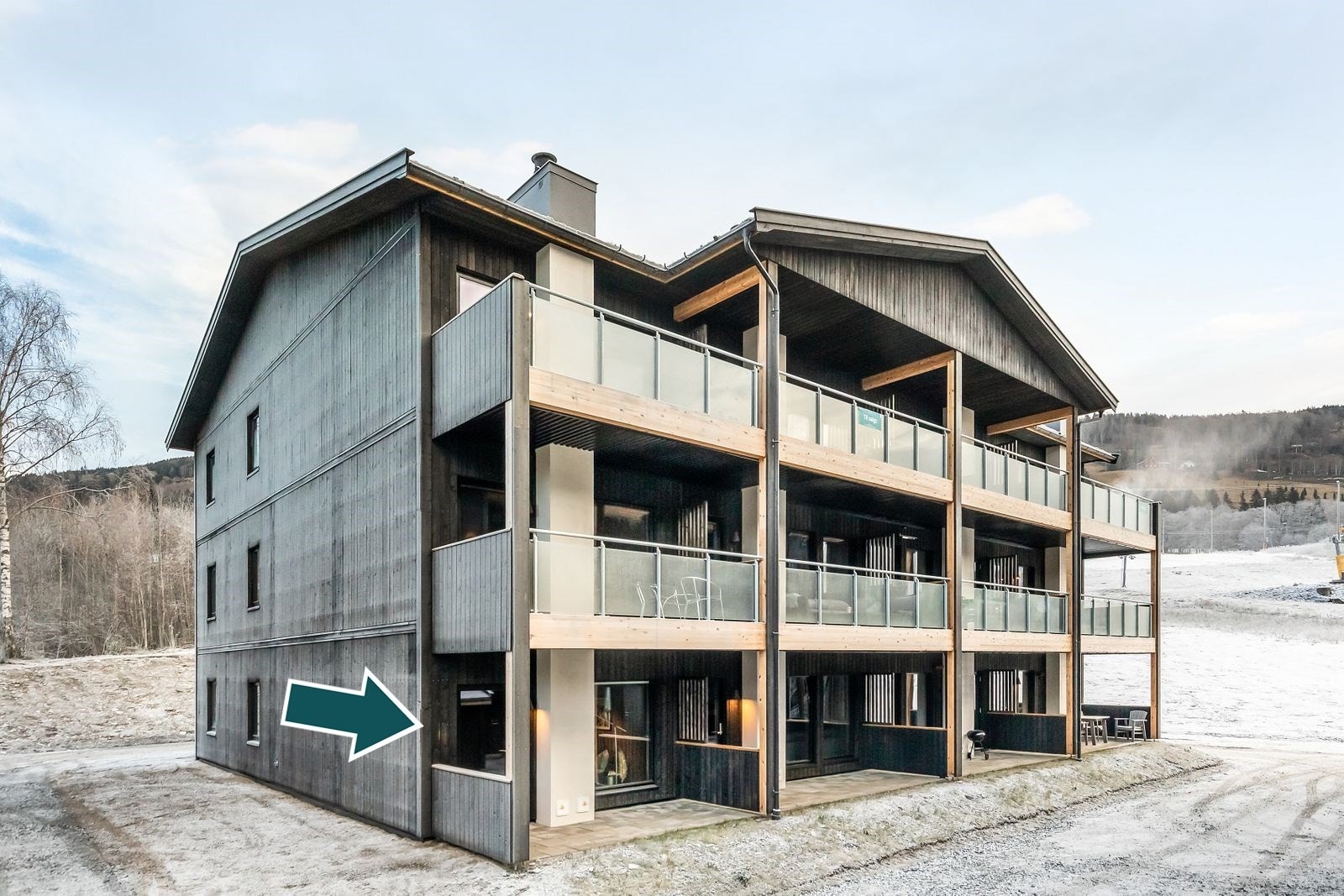 Leiligheten ligger i 1. etasje i hus C. Galleribilde