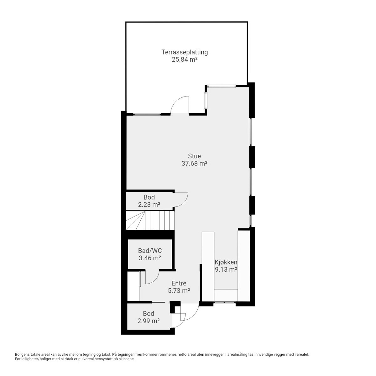 Plantegning 1. etasje. Galleribilde