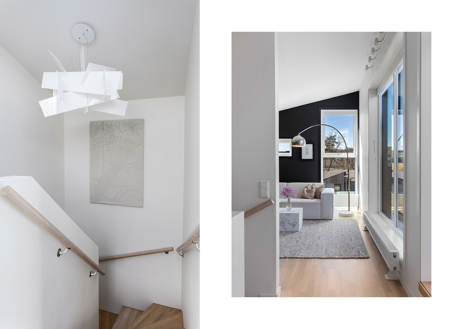 Boligens toppetasje er fint skjermet fra resten av huset, og består av stue med utgang til balkong, og soverom/kontor med ensuite bad Galleribilde