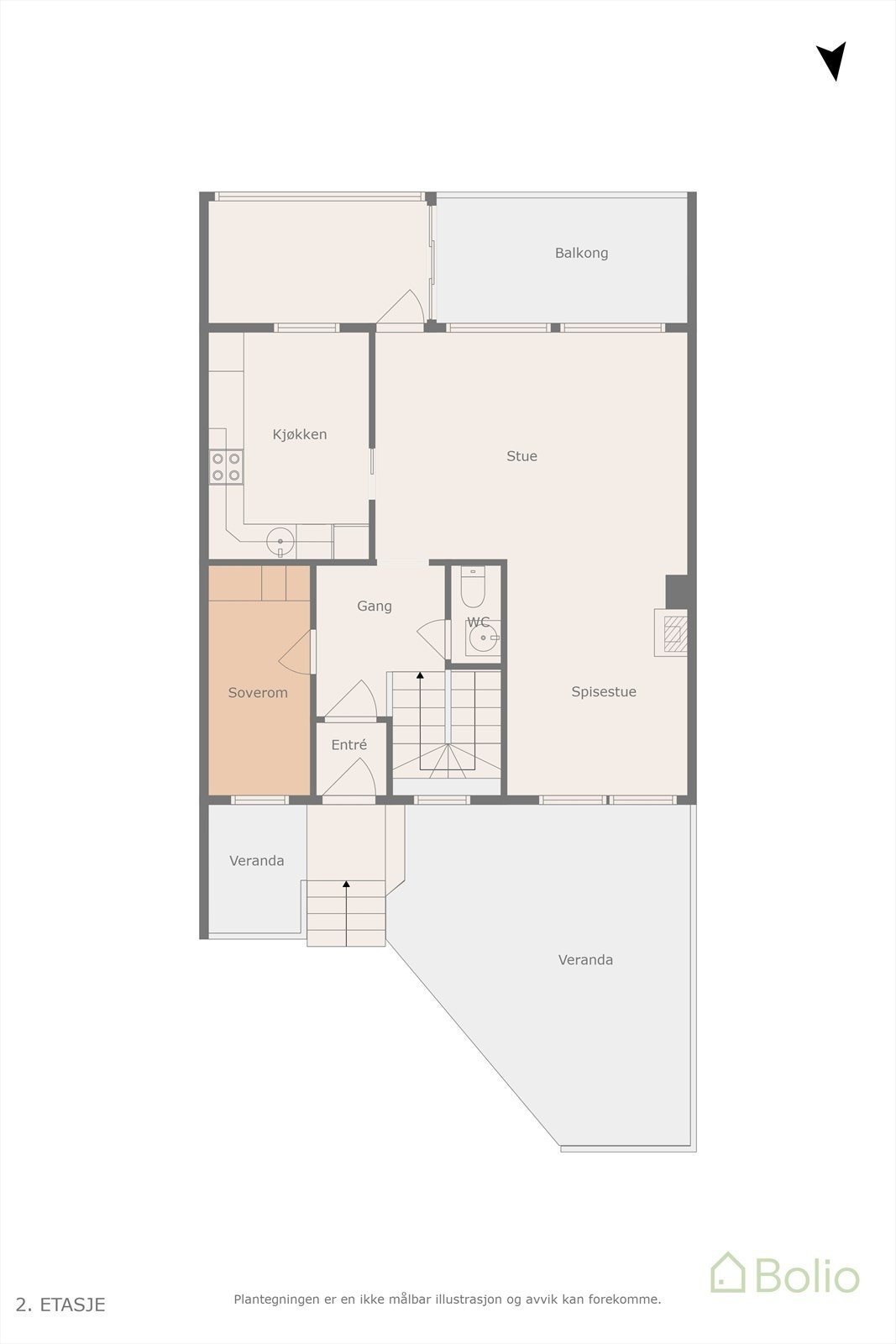 Plantegning hovedetasje Galleribilde