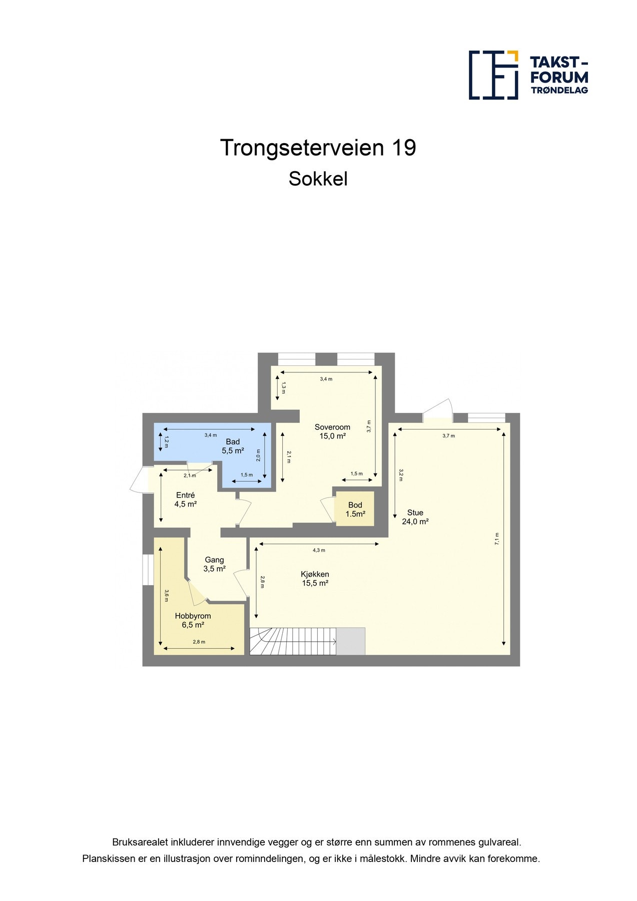 Plantegning sokkel. Galleribilde