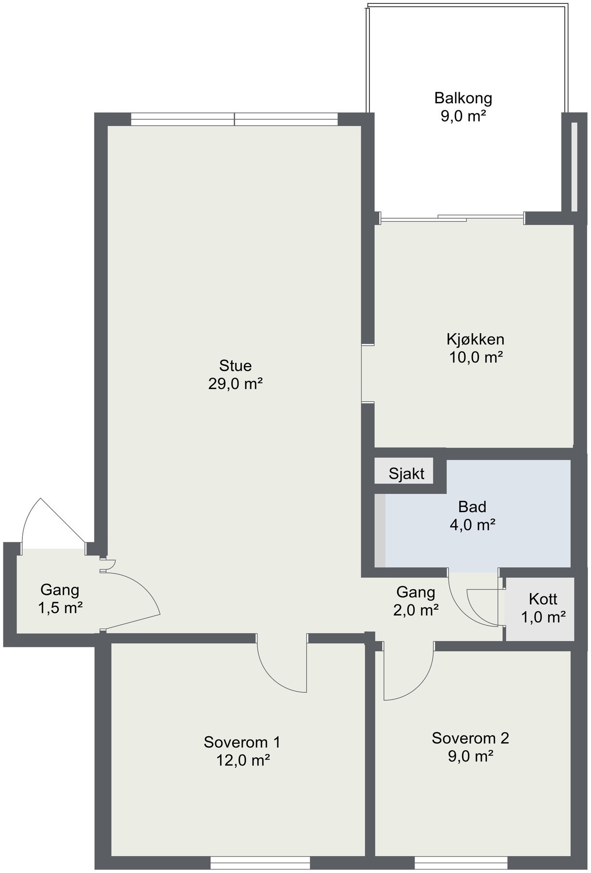 Planskisse 2. etasje. Galleribilde