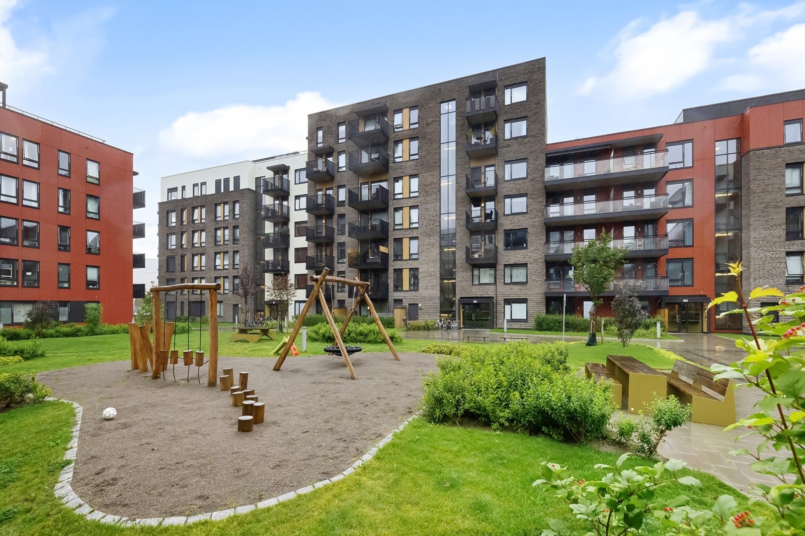Pent opparbeidede fellesarealer Galleribilde