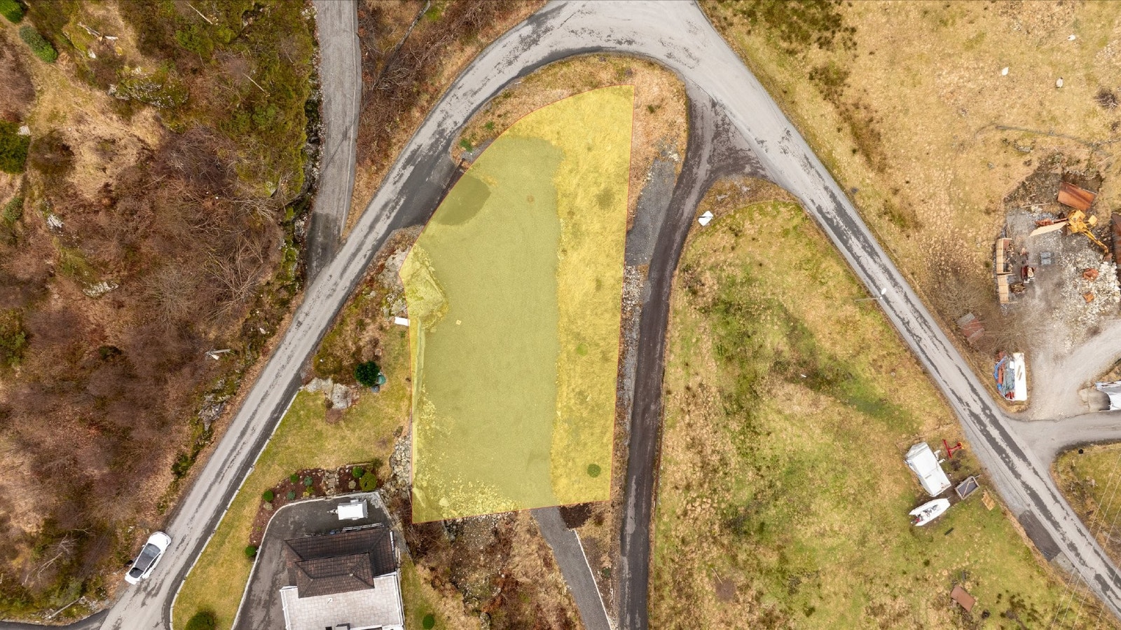 Skissert tomtegrense Galleribilde