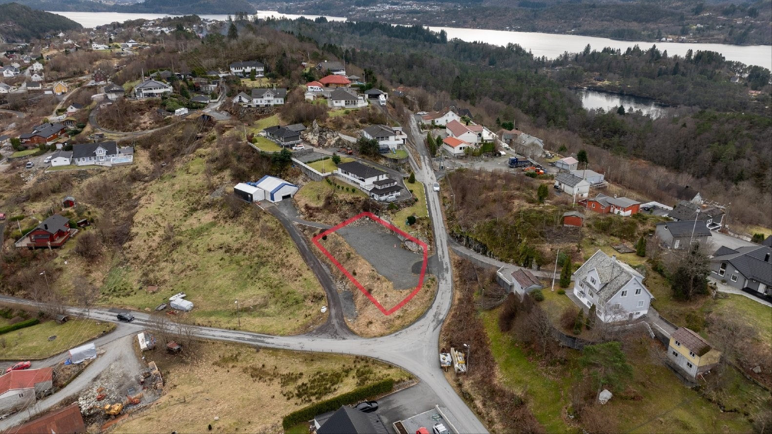 Skissert tomtegrense Galleribilde