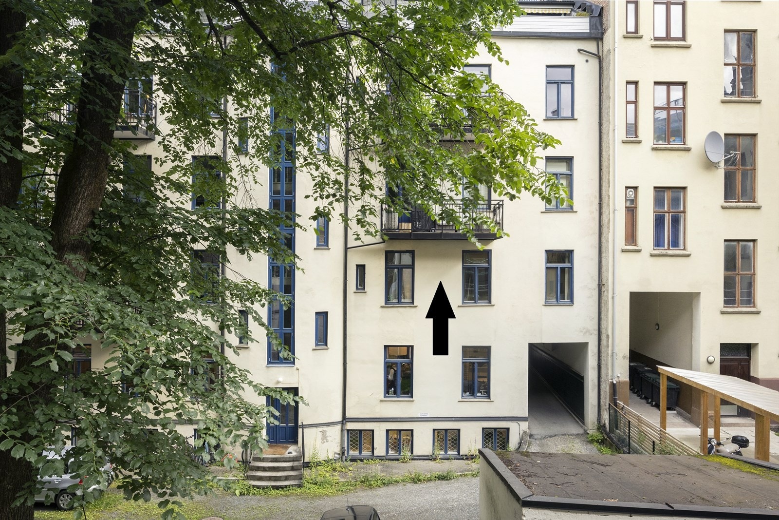 Mulighet for balkong nr. 2 vist ved pil. Se salgsoppgave for mer informasjon. Galleribilde
