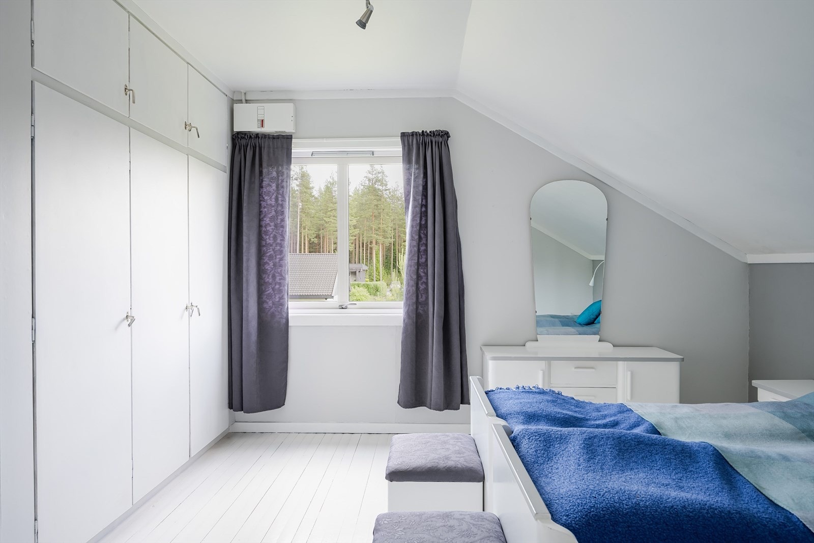 Soverom 3 har god oppbevaringsplass i flere plassbygde garderobeskap. Galleribilde
