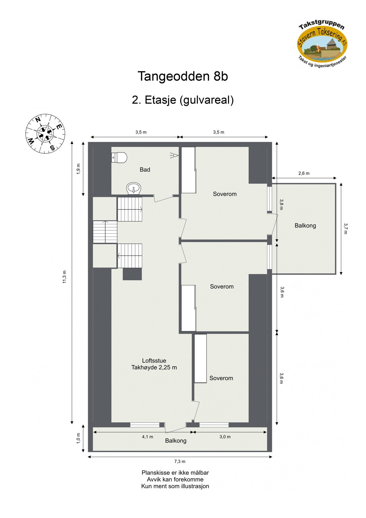 Plantegning 2. etasje Galleribilde