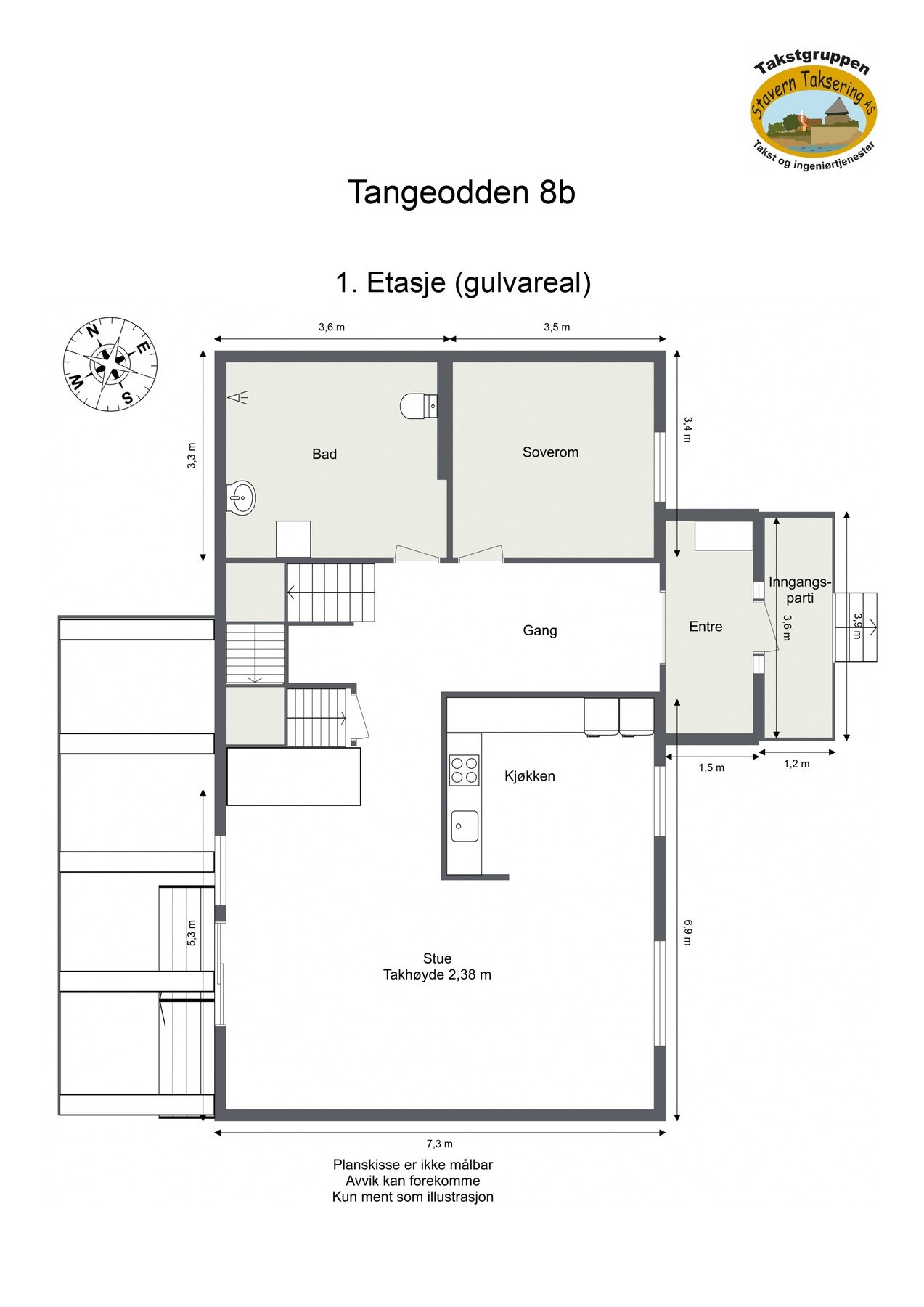 Plantegning 1. etasje Galleribilde