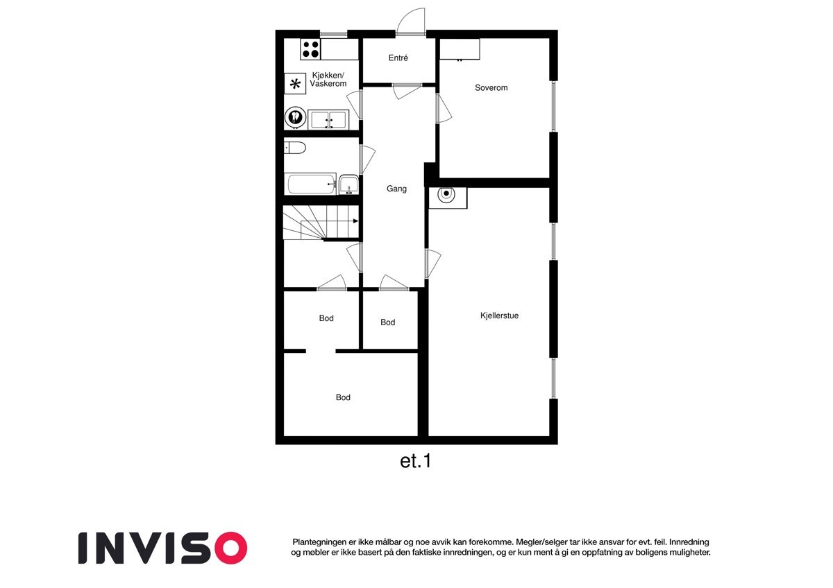 Plantegning 2D - Underetasje Galleribilde