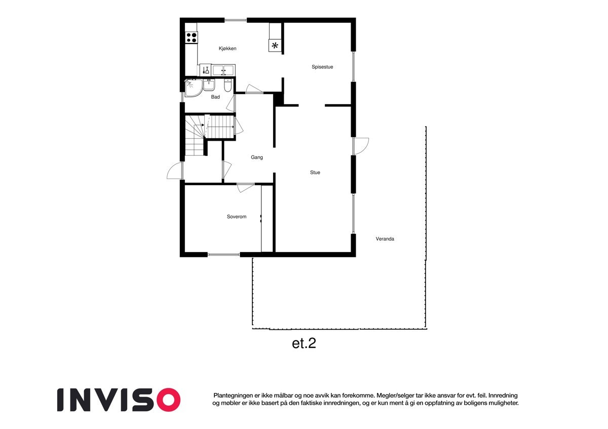 Plantegning 2D - 1.Etasje Galleribilde