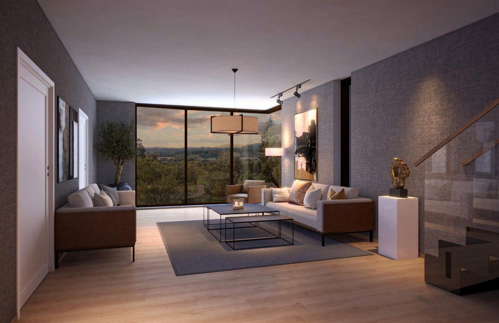 Stue fra leilighet 4 som selges - Bildet er av illustrativ karakter. Møbler medfølger ikke. Avvik kan forekomme. Galleribilde