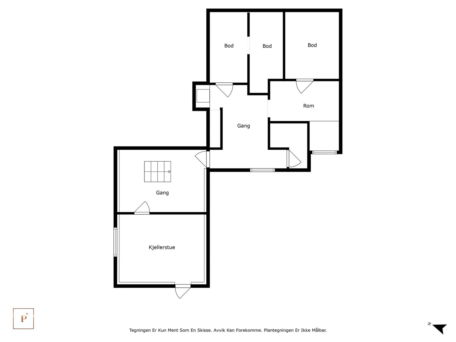 Plantegning U. etg Galleribilde