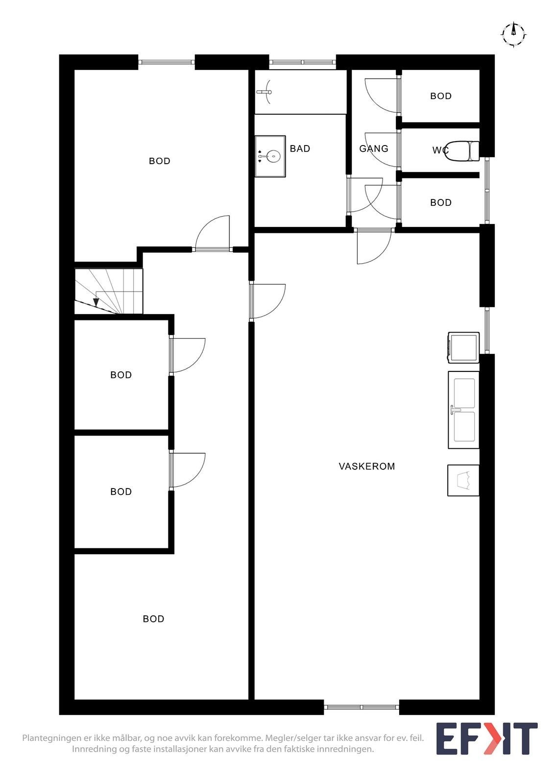 Plantegning underetasje. Galleribilde