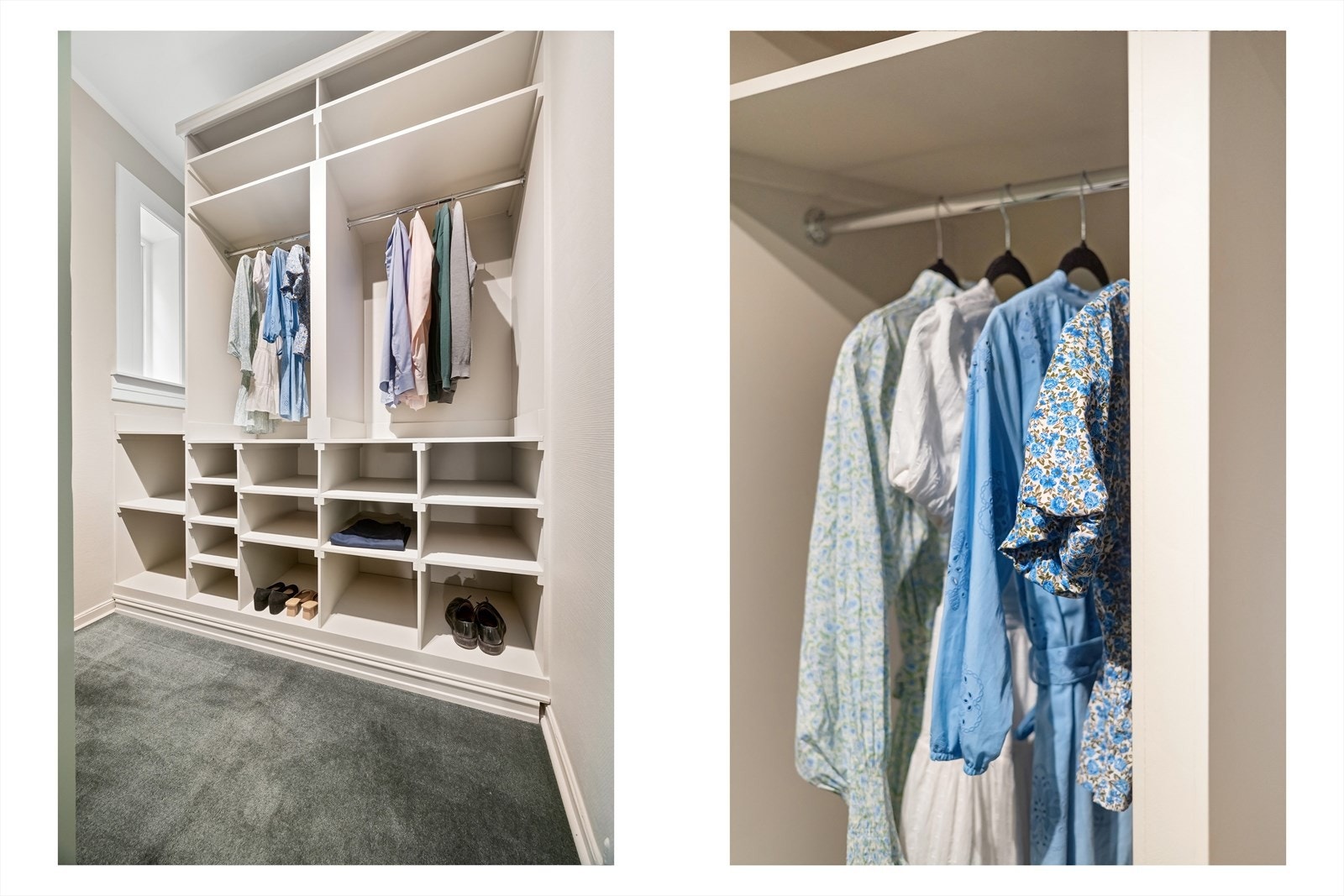 Omkledningsrommet er innredet med mykt vegg-til-vegg-teppe Galleribilde