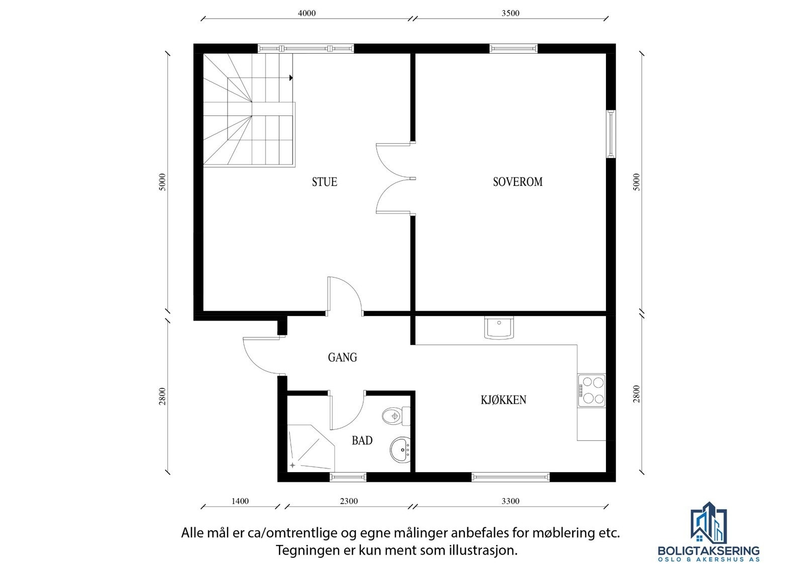 Plantegning 1. etasje Galleribilde