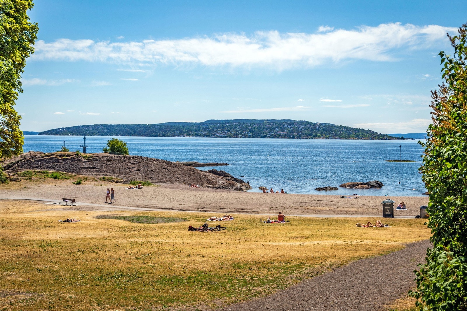 Huk, en av Oslos fineste badestrender. Galleribilde