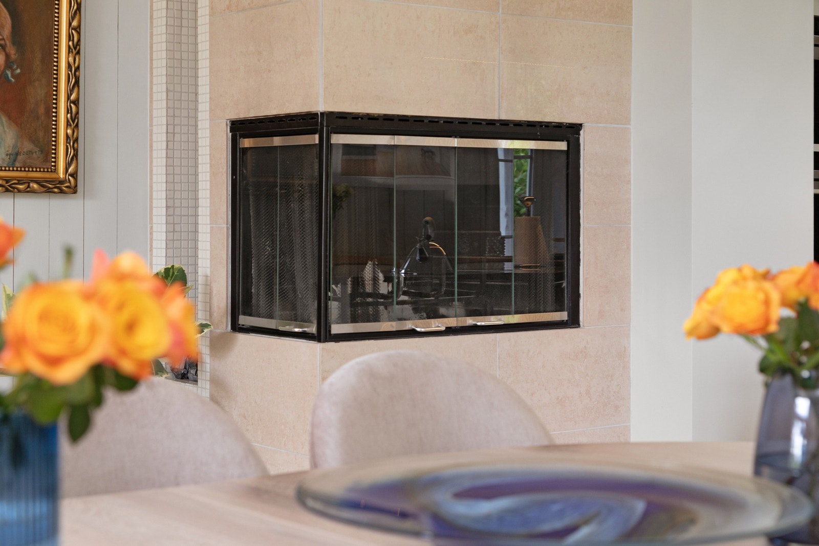 Lekker vedpeis på kjøkken/spisestue. Galleribilde