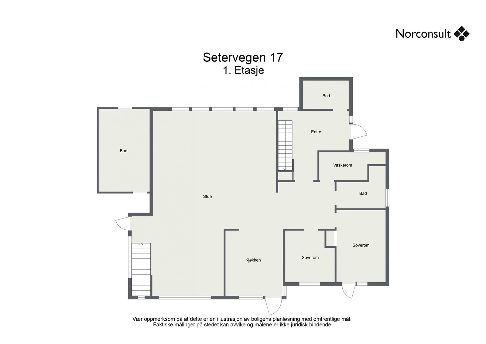 Planskisse - 1.etasje Galleribilde