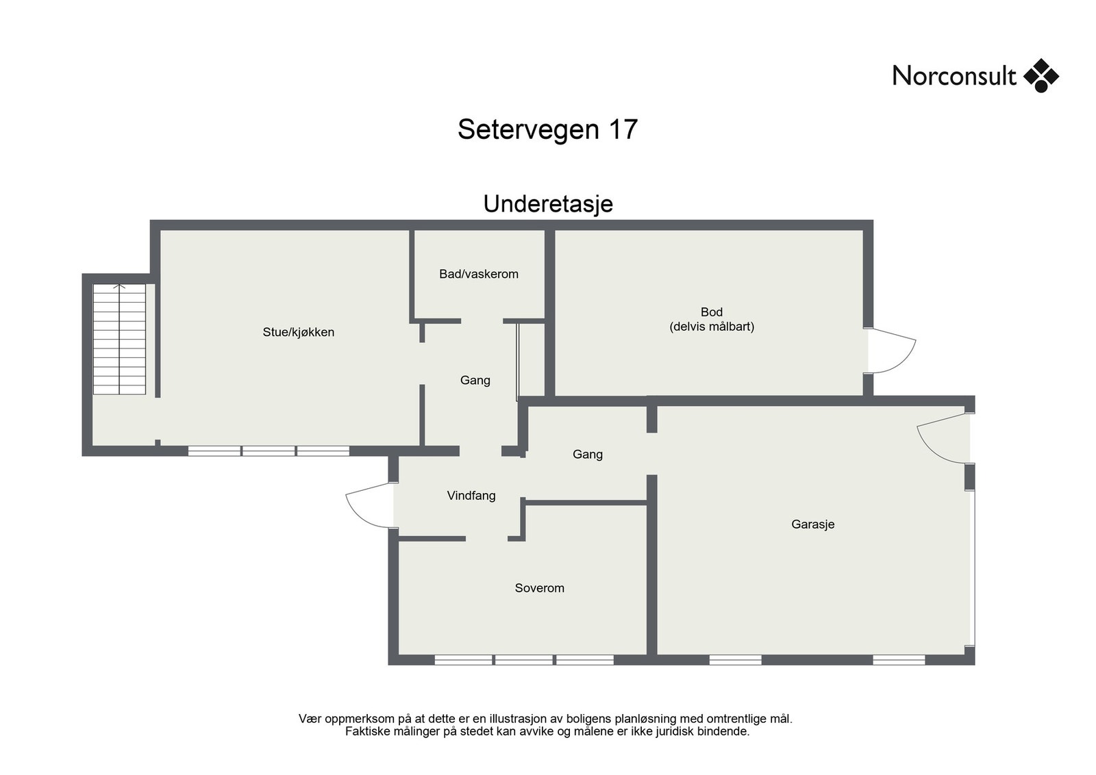 Planskisse - Underetasje Galleribilde