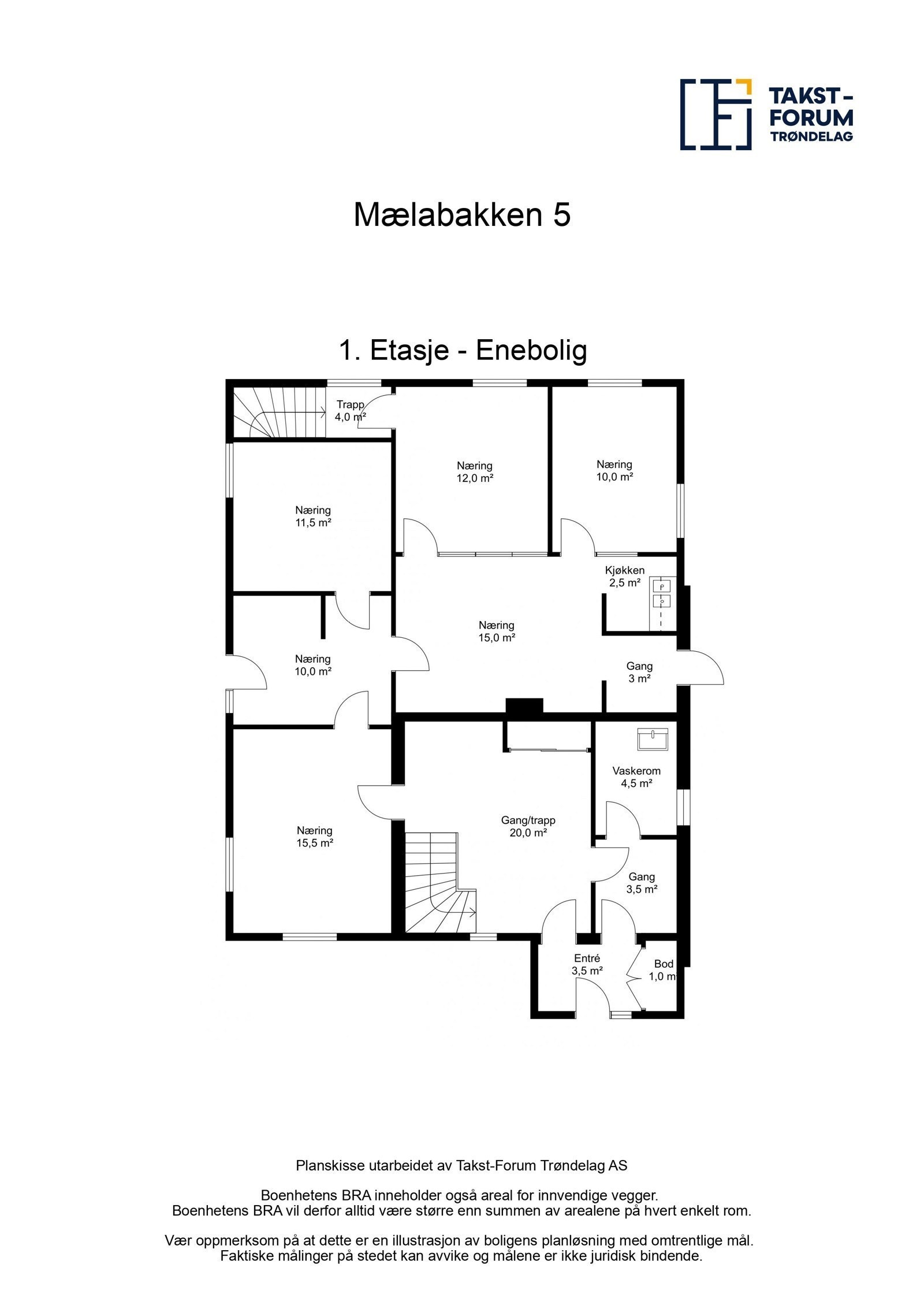 Planskisse første etasje. Galleribilde