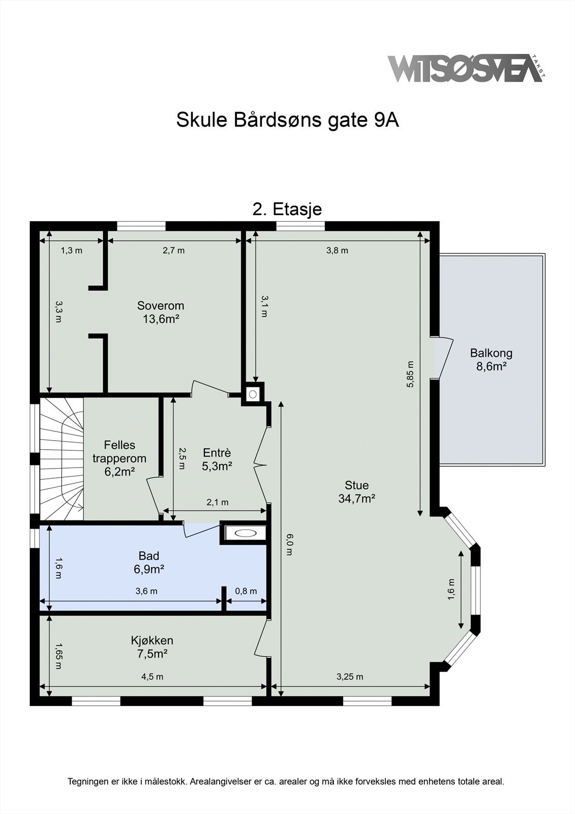 Plantegning 2.etg Galleribilde