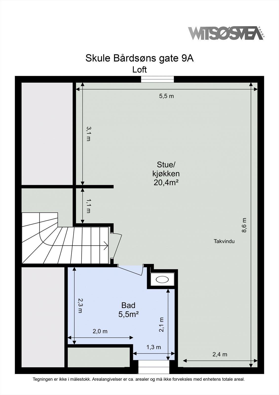 Plantegning loft Galleribilde