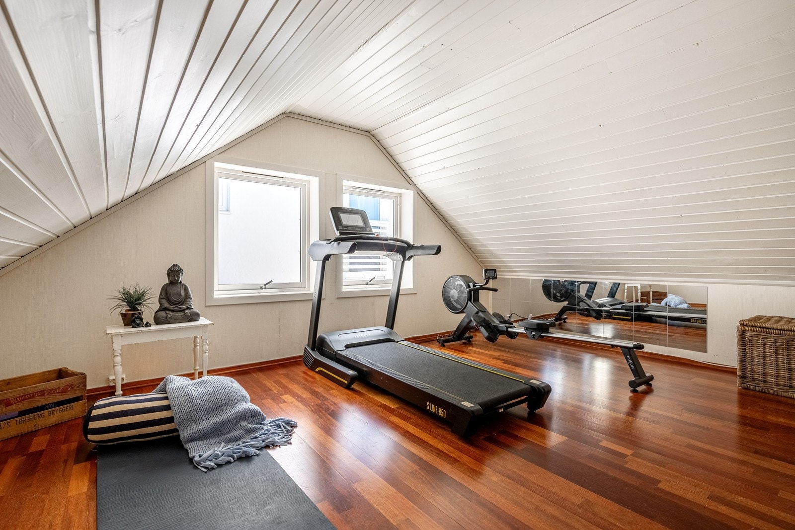 Isolert rom over garasjen perfekt som trimrom, hjemmekontor eller ungdomsrom. Galleribilde