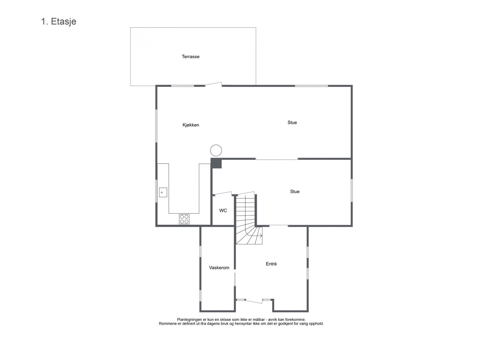 Plantegning 1.etg Galleribilde