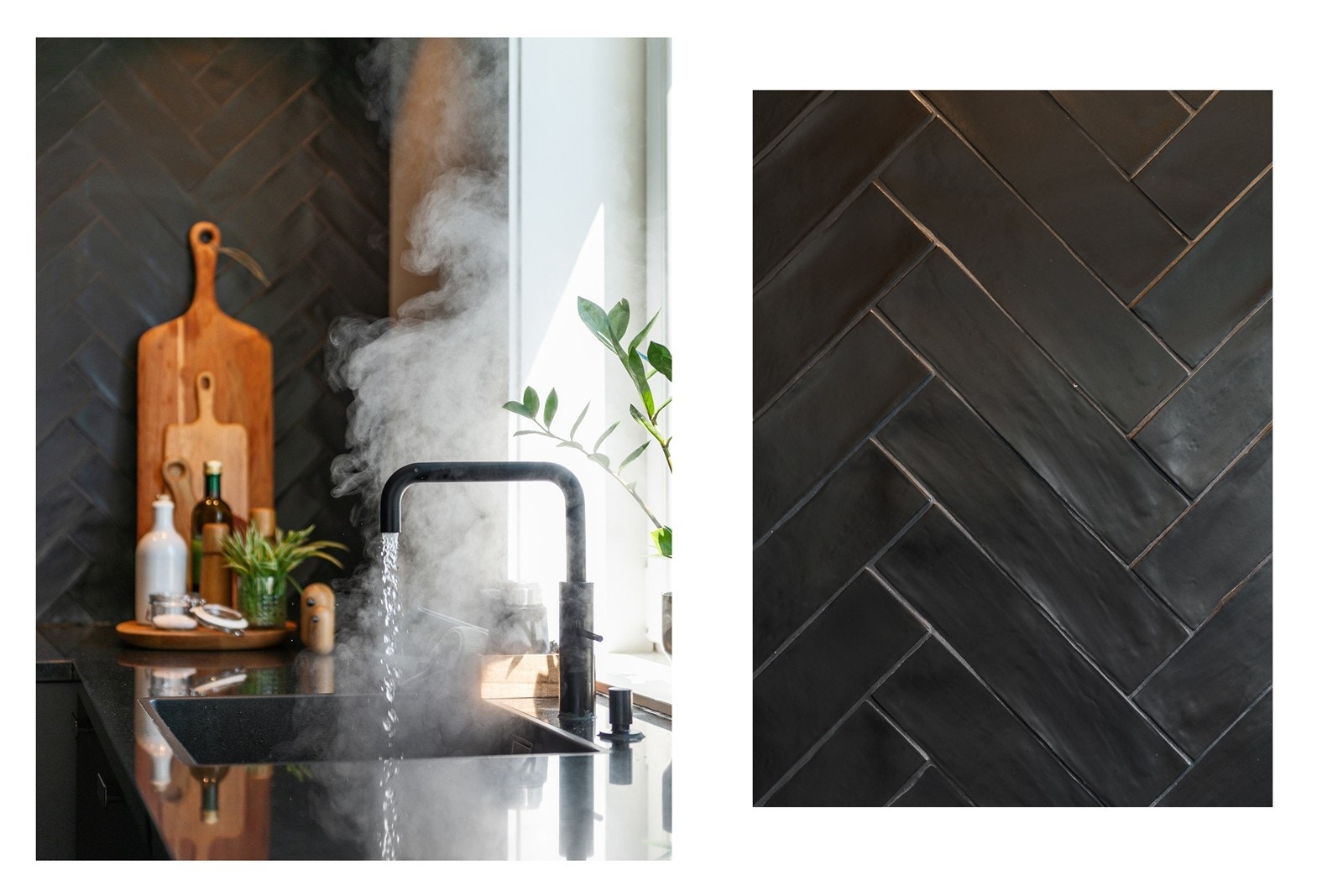 Stilren Quooker kran kokende vann rett fra springen. Galleribilde