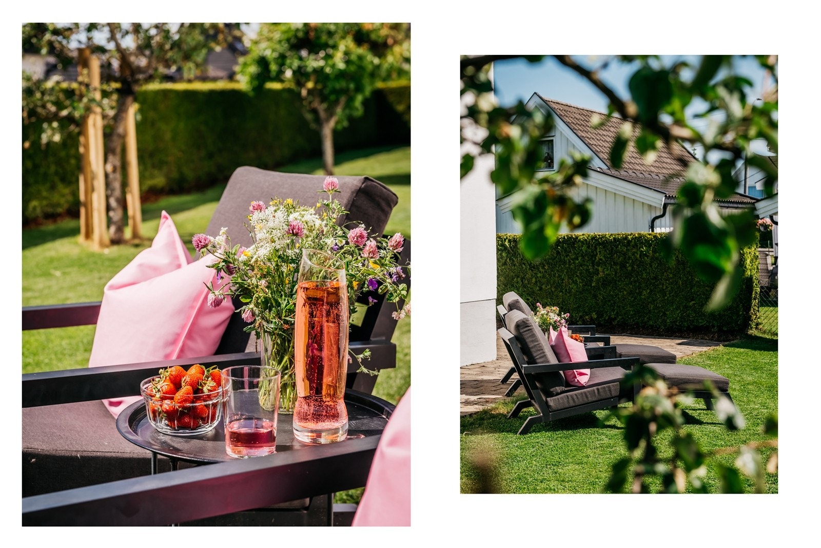 Nyt en varm sommerdag i hagen. Galleribilde